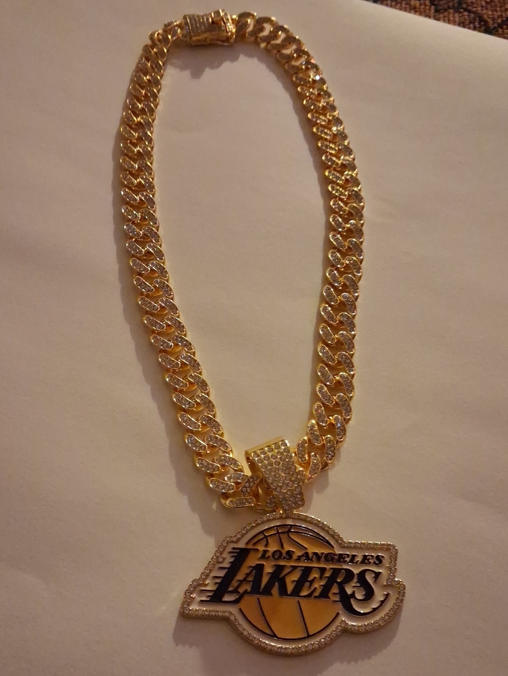 Gold-Tone Basketball Team Pendant Chain Necklace - Los Angeles Lakers